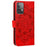 Imprint Mandala Flower Wallet Leather Cover for Samsung Galaxy A52 4G/5G / A52s 5G Protective Stand Shell - Red - 3