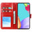 Imprint Mandala Flower Wallet Leather Cover for Samsung Galaxy A52 4G/5G / A52s 5G Protective Stand Shell - Red - 4