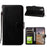 Dual-sided Magnetic Clasp Leather Protector for Samsung Galaxy A72 5G / A72 4G Wallet Stand Case - Black - 1