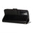 Dual-sided Magnetic Clasp Leather Protector for Samsung Galaxy A72 5G / A72 4G Wallet Stand Case - Black - 5