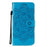Imprint Mandala Flower Stand for Samsung Galaxy A72 5G / A72 4G Leather Case - Blue - 1