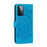 Imprint Mandala Flower Stand for Samsung Galaxy A72 5G / A72 4G Leather Case - Blue - 3