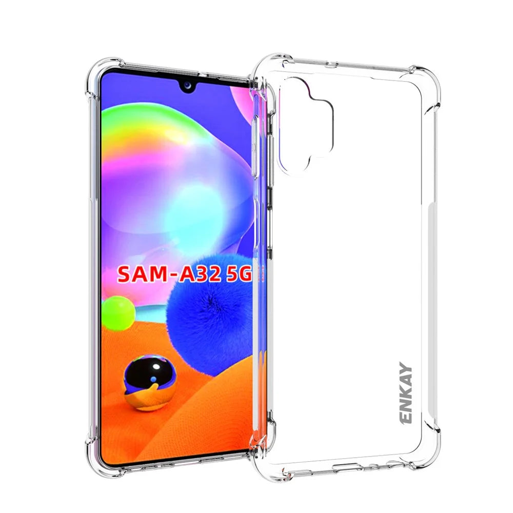 ENKAY HAT PRINCE ENK-PC095 Shockproof Four Corners Thickened Clear TPU Protective Case for Samsung Galaxy A32 5G - 1