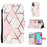 Wallet Stand Design Marble Pattern Splicing TPU + PU Leather Case for Samsung Galaxy A52 4G/5G / A52s 5G - Pink - 1