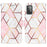 Wallet Stand Design Marble Pattern Splicing TPU + PU Leather Case for Samsung Galaxy A52 4G/5G / A52s 5G - Pink - 3