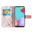 Wallet Stand Design Marble Pattern Splicing TPU + PU Leather Case for Samsung Galaxy A52 4G/5G / A52s 5G - Pink - 5