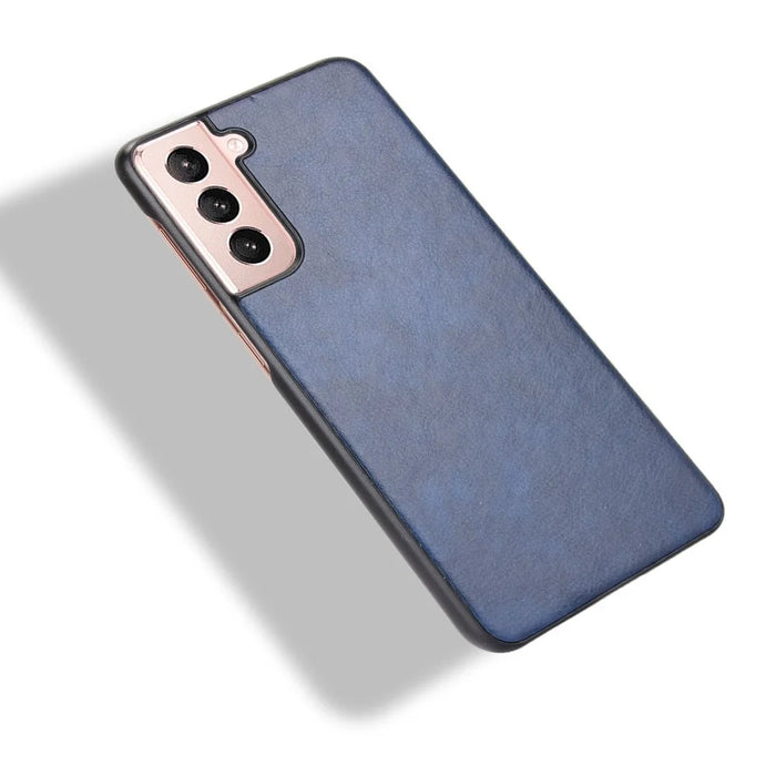 Litchi Texture PU Leather Coated Phone Protective Case Cover for Samsung Galaxy S21+ 5G - Blue - 4