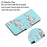 Pattern Printing TPU + PU Leather Wallet Stand Phone Case with Lanyard for Samsung Galaxy A02s (164.2mm) - Flower - 3