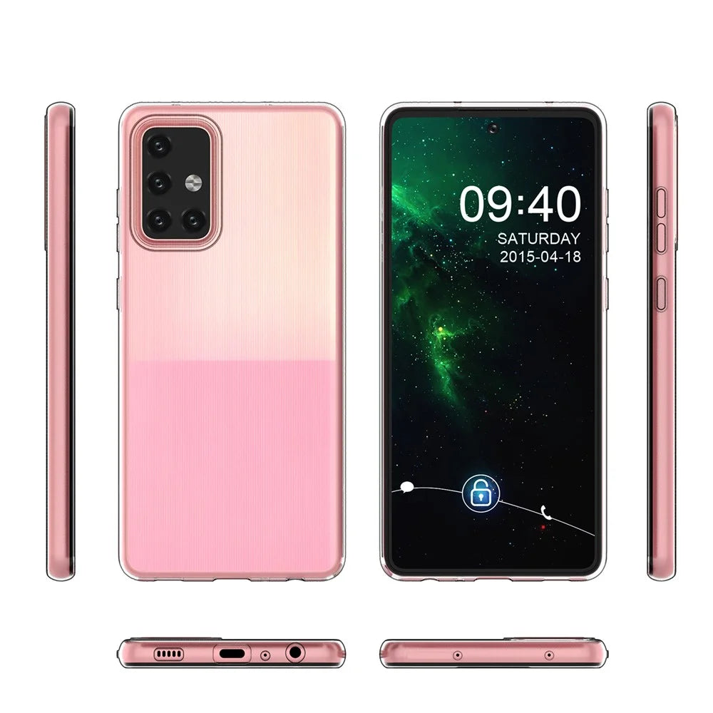 Ultra Thin Crystal Clear TPU Phone Protective Case for Samsung Galaxy A72 4G / 5G - 6