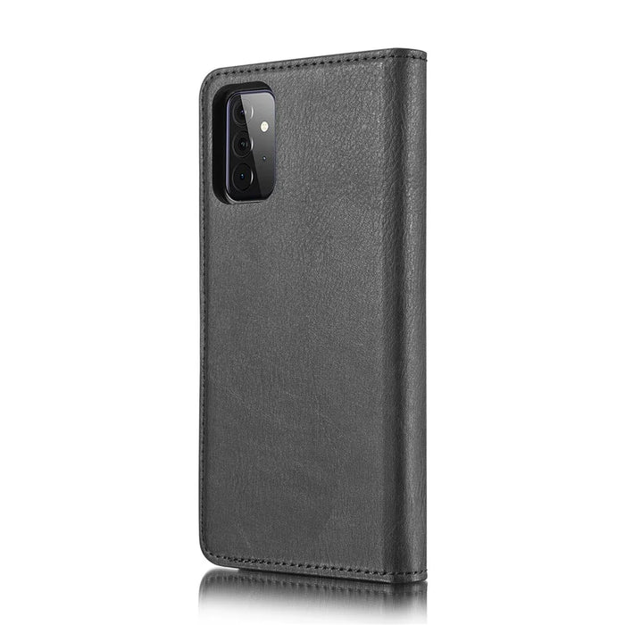 DG.MING Cover for Samsung Galaxy A72 5G / A72 4G Detachable 2-in-1 Anti-scratch Split Leather Wallet Shell + PC Back Case - Black - 4