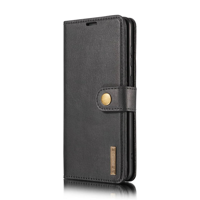 DG.MING Cover for Samsung Galaxy A52 4G / 5G / A52s 5G Detachable 2-in-1 Split Leather Wallet Shell + PC Back Case - Black - 3