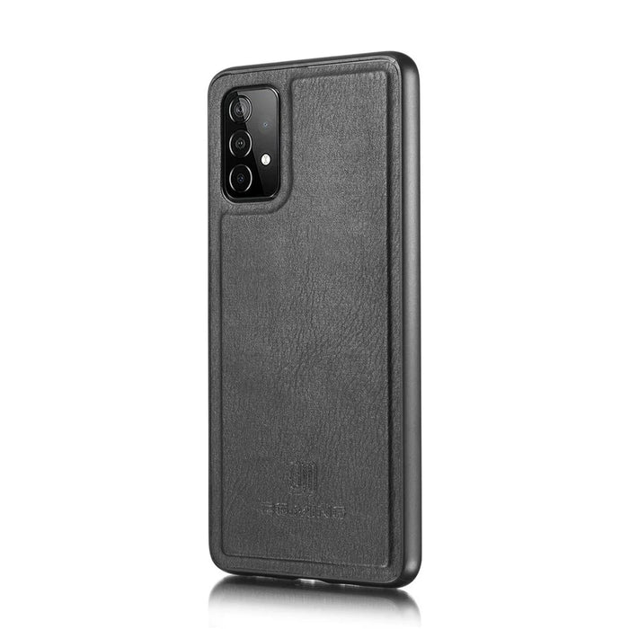DG.MING Cover for Samsung Galaxy A52 4G / 5G / A52s 5G Detachable 2-in-1 Split Leather Wallet Shell + PC Back Case - Black - 5