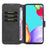 DG.MING Retro Style Phone Case for Samsung Galaxy A52 4G/5G / A52s 5G Scratch-resistant Leather Wallet Stand Shell - Black - 4