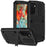 R-JUST Shockproof Dustproof Kickstand TPU+Metal Protector Cover Kickstand Shell for Samsung Galaxy S21 4G/5G - Black - 1