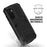 R-JUST Shockproof Dustproof Kickstand TPU+Metal Protector Cover Kickstand Shell for Samsung Galaxy S21+ 5G - Black - 6