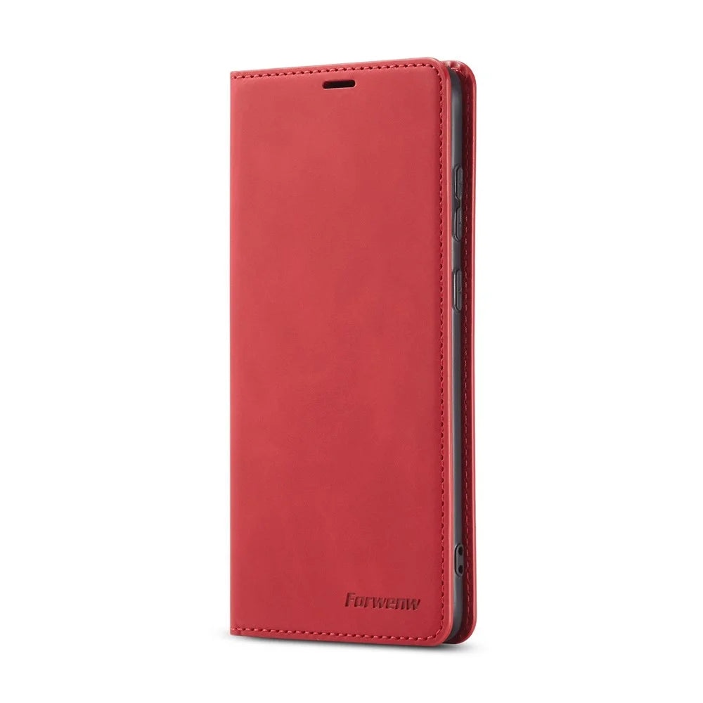 FORWENW Fantasy Series Skin Feeling Leather Case for Samsung Galaxy S20 FE 4G/FE 5G/S20 Lite/S20 FE 2022 - Red - 2
