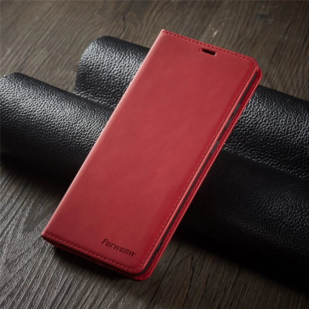 FORWENW Fantasy Series Skin Feeling Leather Case for Samsung Galaxy S20 FE 4G/FE 5G/S20 Lite/S20 FE 2022 - Red - 7