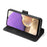 DG.MING Retro Style Leather Wallet Stand Cover for Samsung Galaxy A32 5G/M32 5G Case - Black - 5