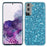 Glittering Sequins Design Plated TPU Frame + PC Hybrid Shell Case for Samsung Galaxy S21 4G/5G - Blue - 1