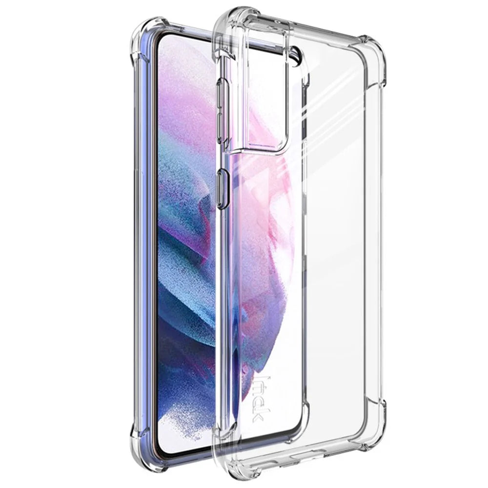 IMAK Airbag Anti-drop TPU Case [with Screen Protector] for Samsung Galaxy S21+ 5G - Transparent - 1