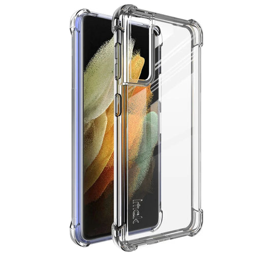 IMAK Airbag Drop Proof TPU Soft Case [with Screen Protector] for Samsung Galaxy S21 4G/5G - Transparent - 1
