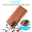 For Samsung Galaxy S21 4G/5G LC.IMEEKE Retro Style Protector Stand Leather Case with Card Holder - Brown - 2