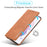 For Samsung Galaxy S21 4G/5G LC.IMEEKE Retro Style Protector Stand Leather Case with Card Holder - Brown - 3