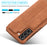 For Samsung Galaxy S21 4G/5G LC.IMEEKE Retro Style Protector Stand Leather Case with Card Holder - Brown - 4