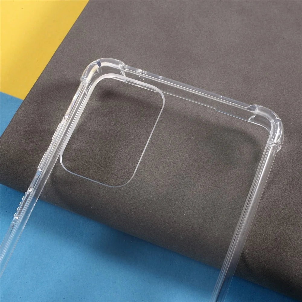 Shockproof Clear Acrylic Back Panel + Soft TPU Edge Combo Case for Samsung Galaxy A72 4G/5G - 3