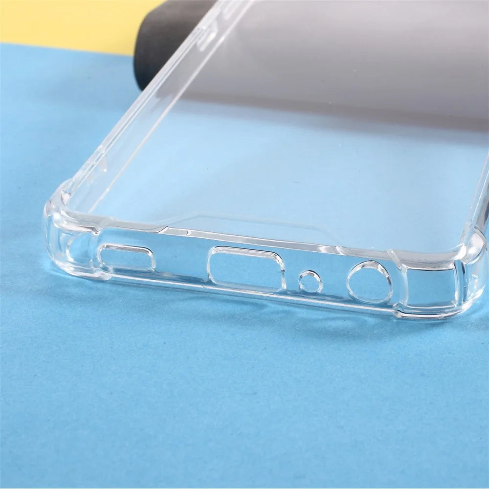 Shockproof Clear Acrylic Back Panel + Soft TPU Edge Combo Case for Samsung Galaxy A72 4G/5G - 4