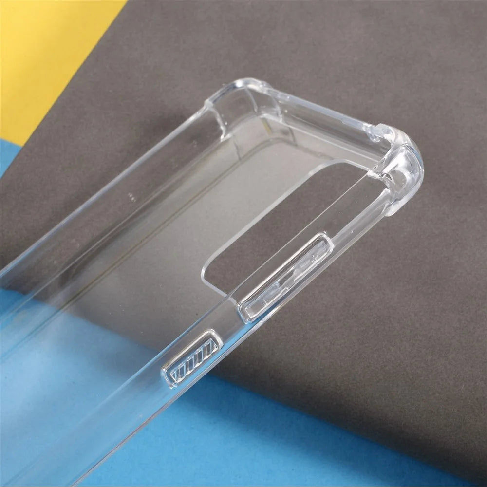 Shockproof Clear Acrylic Back Panel + Soft TPU Edge Combo Case for Samsung Galaxy A72 4G/5G - 6