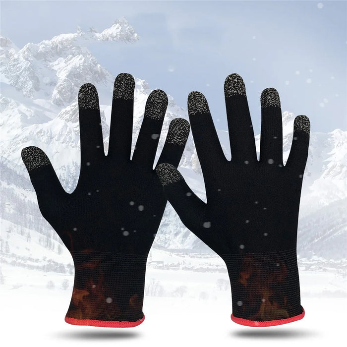 A Pair of Touch Screen Warmth Gloves Outdoor Non-slip Non-sweat Gloves - 1