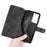 DG.MING Retro Style Leather Wallet Stand Case for Samsung Galaxy S21 Ultra 5G Cover - Black - 7