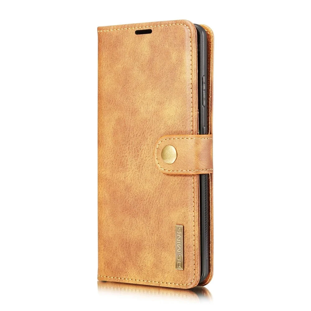 DG.MING For Samsung Galaxy S21 Ultra 5G Detachable 2-in-1 PC Cover Anti-scratch Split Leather Case - Brown - 2
