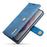 DG.MING For Samsung Galaxy S21+ 5G Detachable 2-in-1 PC Shell Anti-scratch Split Leather Case - Blue - 5
