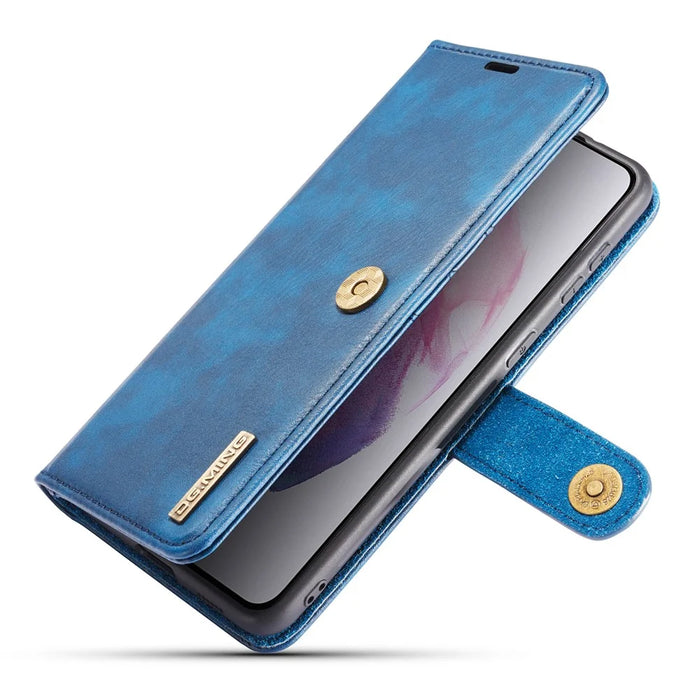 DG.MING For Samsung Galaxy S21+ 5G Detachable 2-in-1 PC Shell Anti-scratch Split Leather Case - Blue - 5