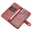 DG.MING For Samsung Galaxy S21 4G / 5G Scratch-resistant Detachable 2-in-1 PC Shell Split Leather Phone Case Cover - Red - 6