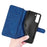 DG.MING Retro Style Leather Protector Case for Samsung Galaxy S21+ 5G Stand Cover - Blue - 7