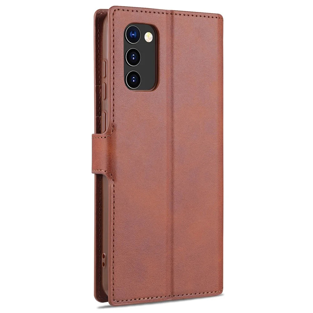 AZNS Wallet Leather Case for Samsung Galaxy A02s (164.2mm) Cover - Brown - 3