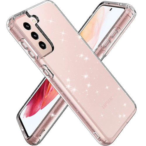 For Samsung Galaxy S21 4G/5G GW18 Clear Color Flash Powder TPU Case Cover - Transparent - 1