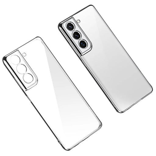 SULADA Transparent Shell Electroplating PC Case for Samsung Galaxy S21+ 5G - Silver - 2