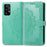 Embossed Mandala Flower Leather Case with Wallet Stand for Samsung Galaxy A52 4G/5G / A52s 5G - Green - 2