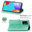 Embossed Mandala Flower Leather Case with Wallet Stand for Samsung Galaxy A52 4G/5G / A52s 5G - Green - 4