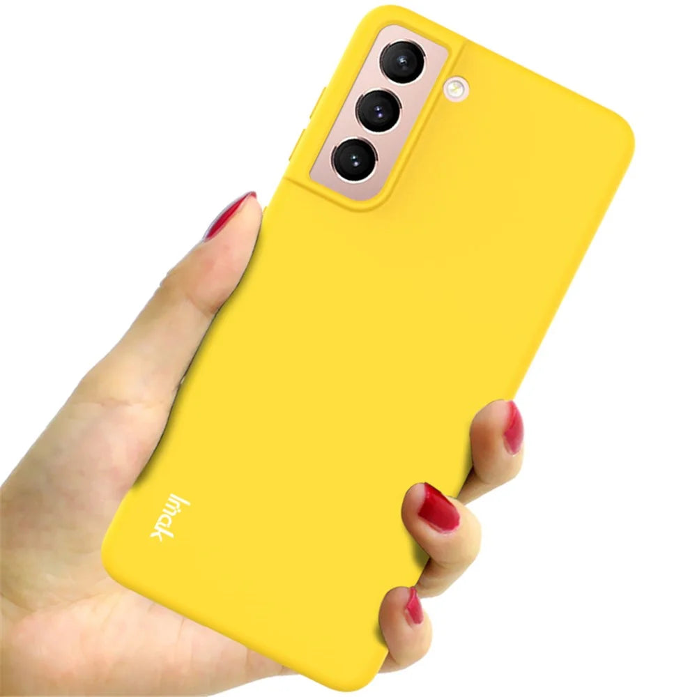 IMAK UC-2 Series Anti-Scratch Colorful Soft TPU Cover Case for Samsung Galaxy S21 Plus 5G - Yellow - 2