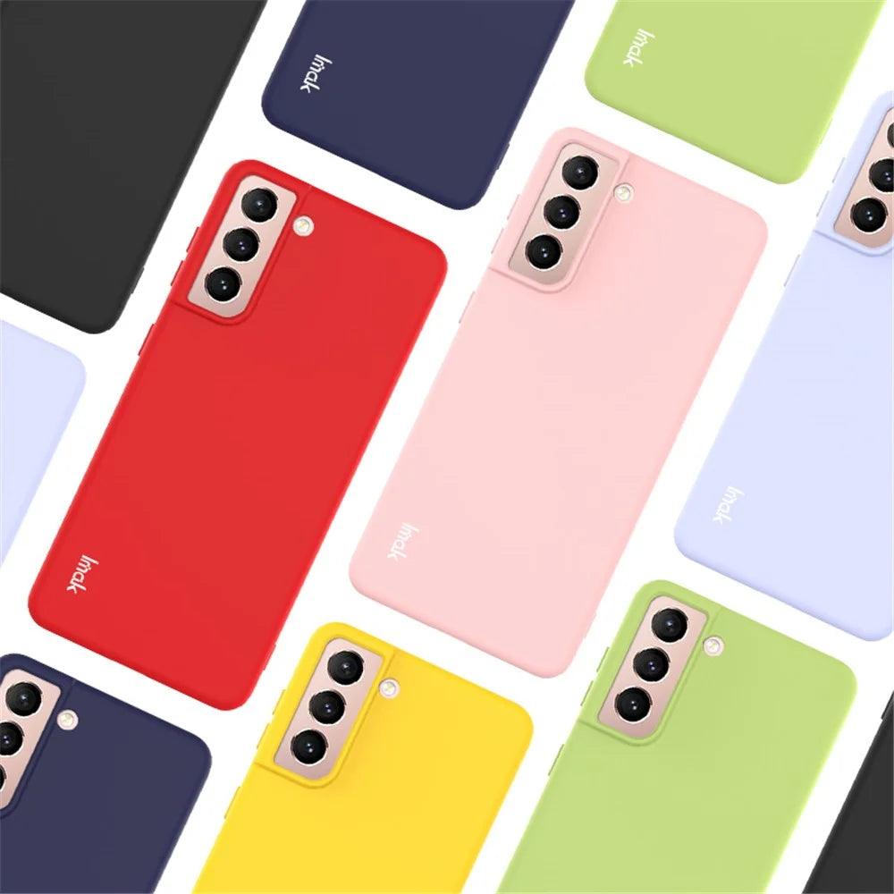 IMAK UC-2 Series Anti-Scratch Colorful Soft TPU Cover Case for Samsung Galaxy S21 Plus 5G - Yellow - 5
