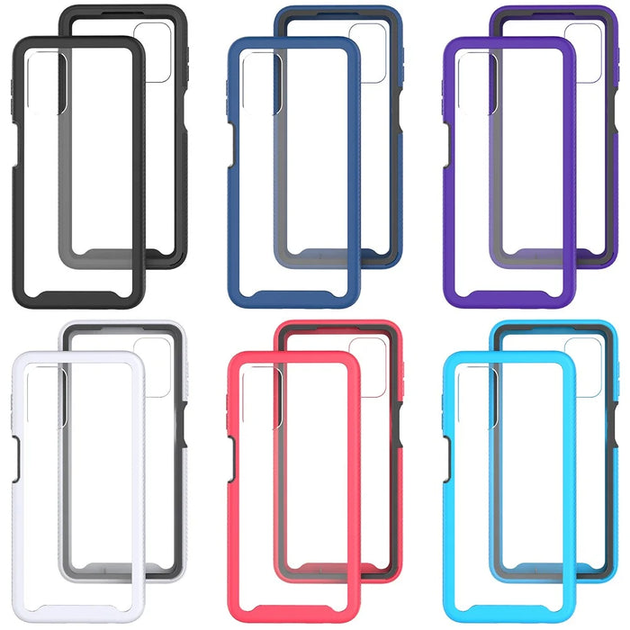 Shockproof Clear PC + TPU Hybrid Protector for Samsung Galaxy A32 5G/M32 5G - Black - 2