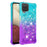 Shockproof Gradient Quicksand TPU Shell for Samsung Galaxy A12/M12 - Baby Blue/Purple - 3