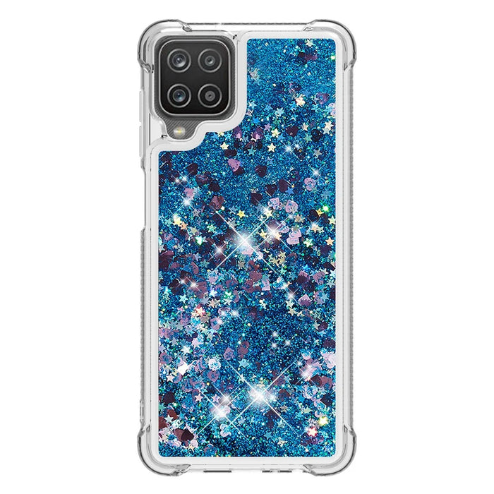 Funny Glitter Sequins Quicksand Design TPU Protective Cover Shell for Samsung Galaxy A12/M12 - Blue - 2