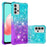 Shockproof Gradient Quicksand TPU Shell for Samsung Galaxy A32 5G/M32 5G - Baby Blue/Purple - 1