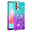 Shockproof Gradient Quicksand TPU Shell for Samsung Galaxy A32 5G/M32 5G - Baby Blue/Purple - 3